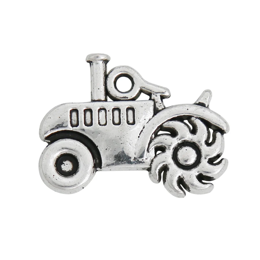 

RAINXTAR Fashion Alloy Tractor Charms For Farmer Father's Day Gift Jewelry Making DIY Charms 15*20mm 50pcs AAC1658