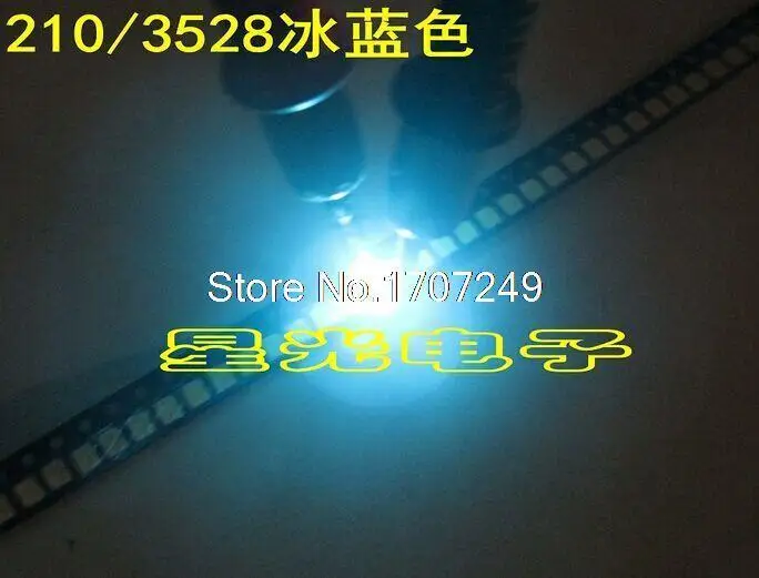 2000 шт./лот Smd Led 3528 светло-голубой лед синий свет лампы 490-495nm | Лампы и освещение
