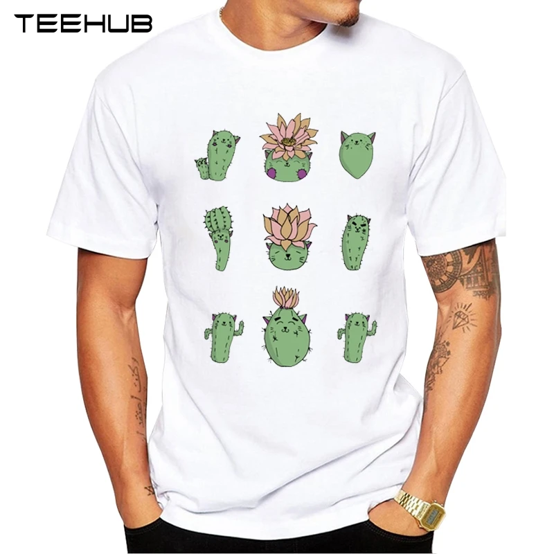 Модная мужская футболка TEEHUB с изображением кошки-пасы хипстерские Топы в форме