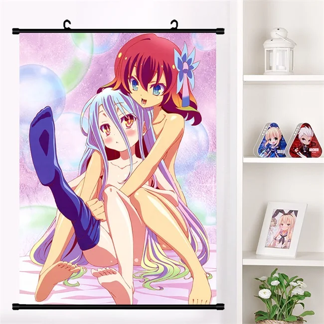 P Японское аниме No Game No Life Sora shero Shuvi Dola настенный свиток Фреска плакат Настенные подвесные плакаты коллекция домашнего декора искусство - Цвет: P
