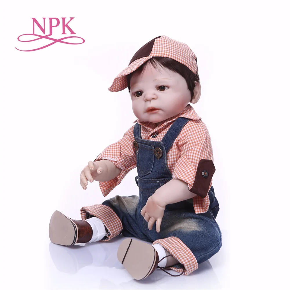 NPK Boneca Reborn preppy стиль полный винил Детские игрушки куклы как живые дети подарок на