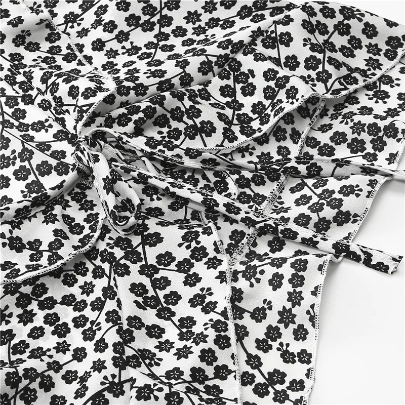 

Womens elegant Floral blouses fashion summer 2018 ladies plus size Half sleeve bandage Deep V tops ruffles sexy blouses clothes