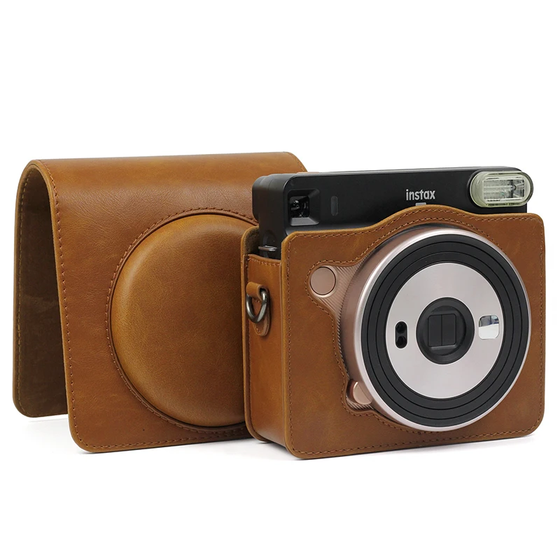 Сумка для камеры FUJIFILM Instax SQUARE SQ6 Винтажный чехол из искусственной кожи с плечевым