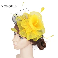 nice fascinator hair accessories cocktail hats party hats wedding headpieces free shipping 17 color available 12pcslot myq039