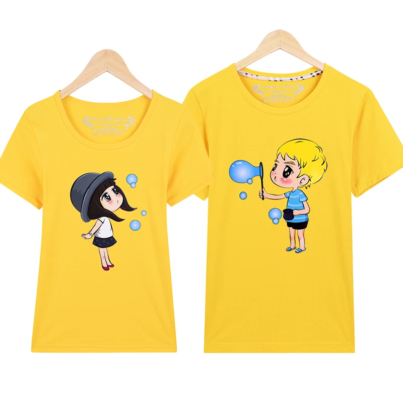 Парная футболка для влюбленных женщин мужчин горячий День Святого Валентина 16