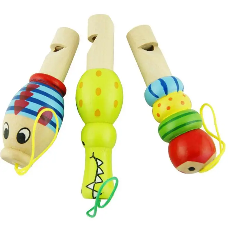 Wooden Cartoon Animal Whistle Educational Music Instrument Toy for Baby Instrume | Игрушки и хобби