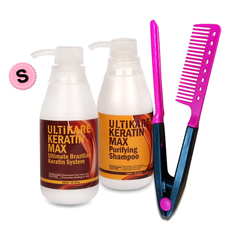 

11.11 Brazilian Keratin Treatment straightening hair 8% formalin 300ml Eliminate frizz and make shiny&smooth hair treatment
