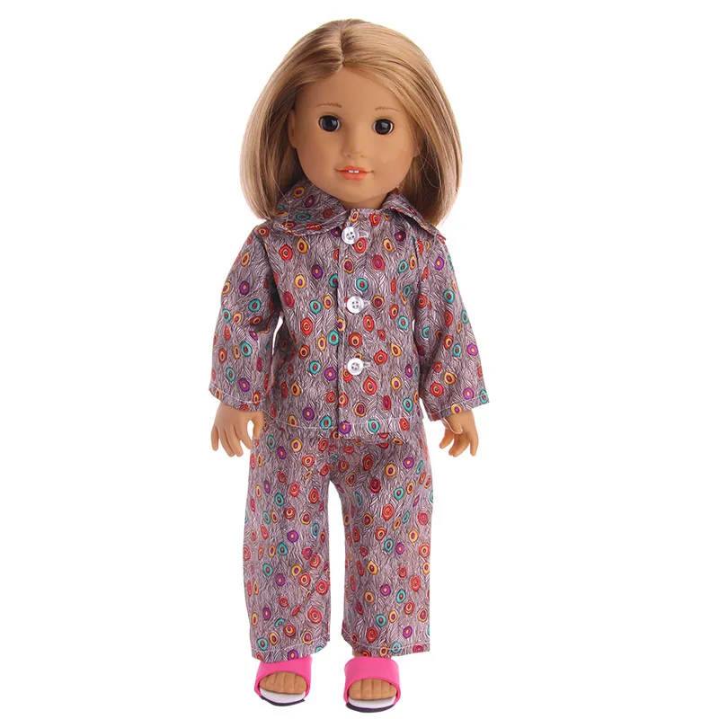 LUCKDOLL10Sets различных моделей пижамы подходят для 18 дюймов американский 43 см Детская