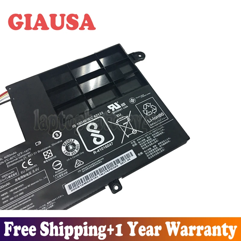 Giausa Новый 7 4 V 30Wh 4050 мА/ч L14L2P21 Батарея для lenovo S41-70 S41-70AM L14M2P21 2ICP6/54/90 серия |