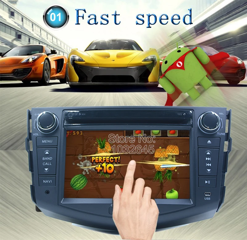Автомобильный dvd плеер с четырехъядерным процессором Android 7 1 2 din для toyota rav4 2007 2008