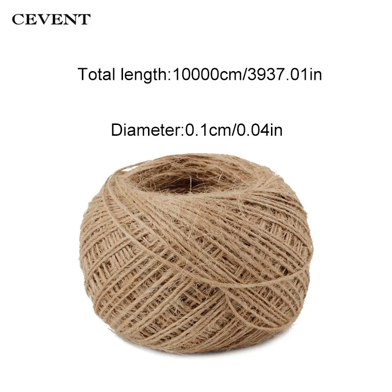 CEVENT 100 м Винтаж джут шпагат верёвка из сизальской пеньки DIY ручной работы подарок