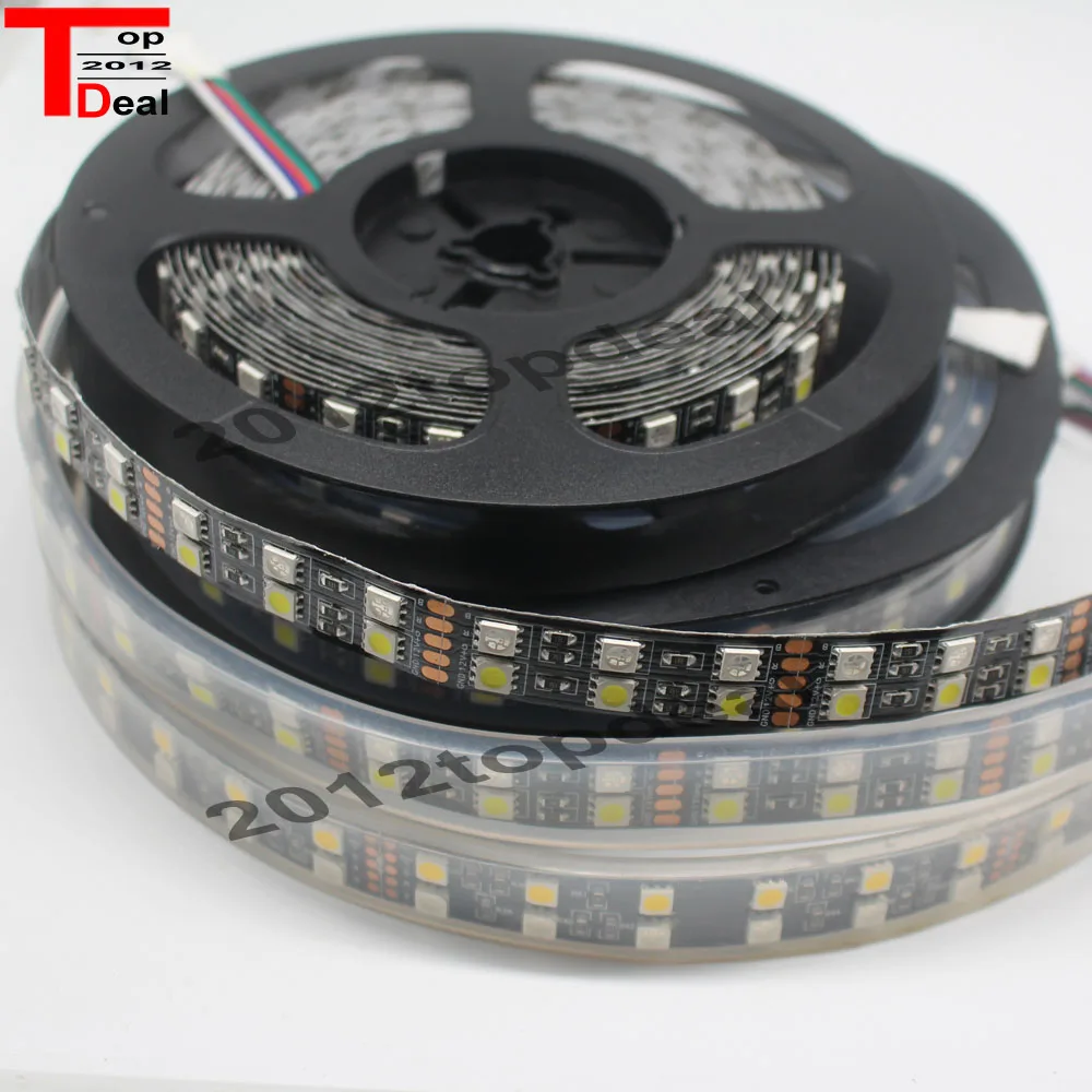 5 м двухрядный 5050 SMD 600 RGBW RGBWW RGB белый гибкий 12 в 24 В светодиодный светильник 120led/M