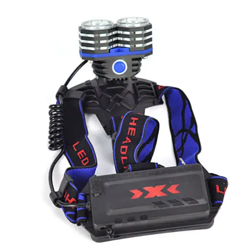5000LM 2X XM-L T6 светодиодный перезаряжаемый USB налобный фонарь с 4 режимами + зарядное
