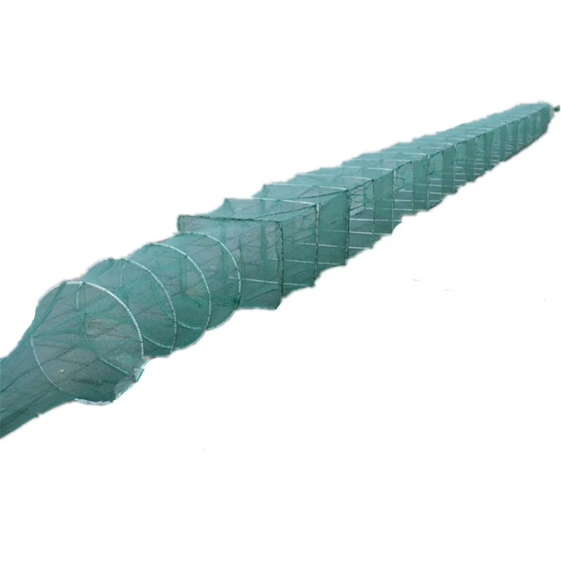 10m Fishing Cage Shrimp Cage Ground Cage Fishing Network Red Pesca Epuisette Pour La Peche Outdoor Accessories Tool Fish Trap