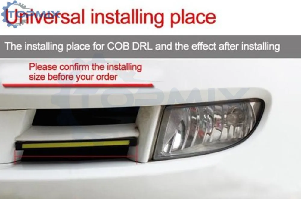 2 шт. 17 см светодиодный COB DRL Габаритные огни DC 12V внешний автомобильный Стайлинг
