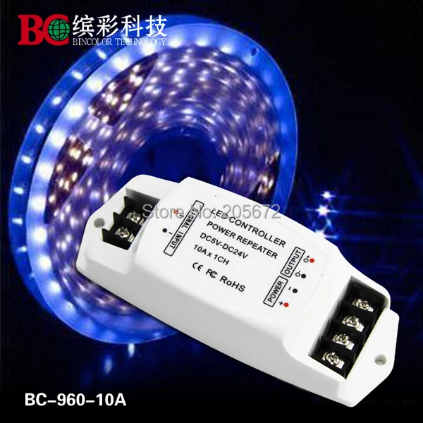 Bc-960-10a Мощность ampilier 10A * 1 канал LED повторитель Данных/LED моно усилитель