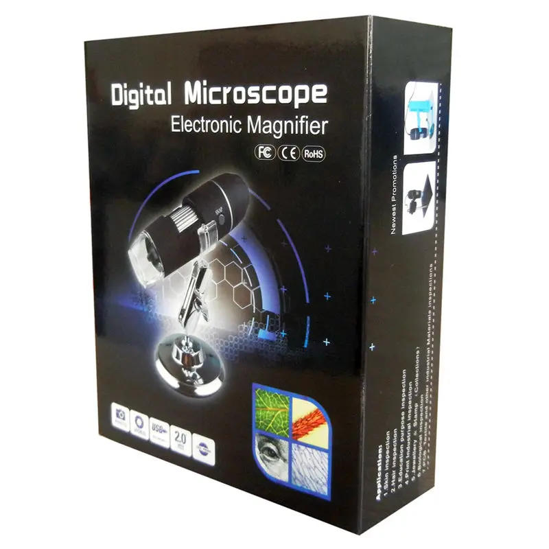Микроскоп 800X HD USB 0X-800X портативные цифровые микроскопы для фото и видео 8 *