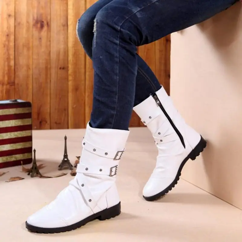 Chilazuban Fashion Men Short Boots British Style Autumn Winter Motorcycle Side Zipper Trend Buckle Size 39-44 | Обувь