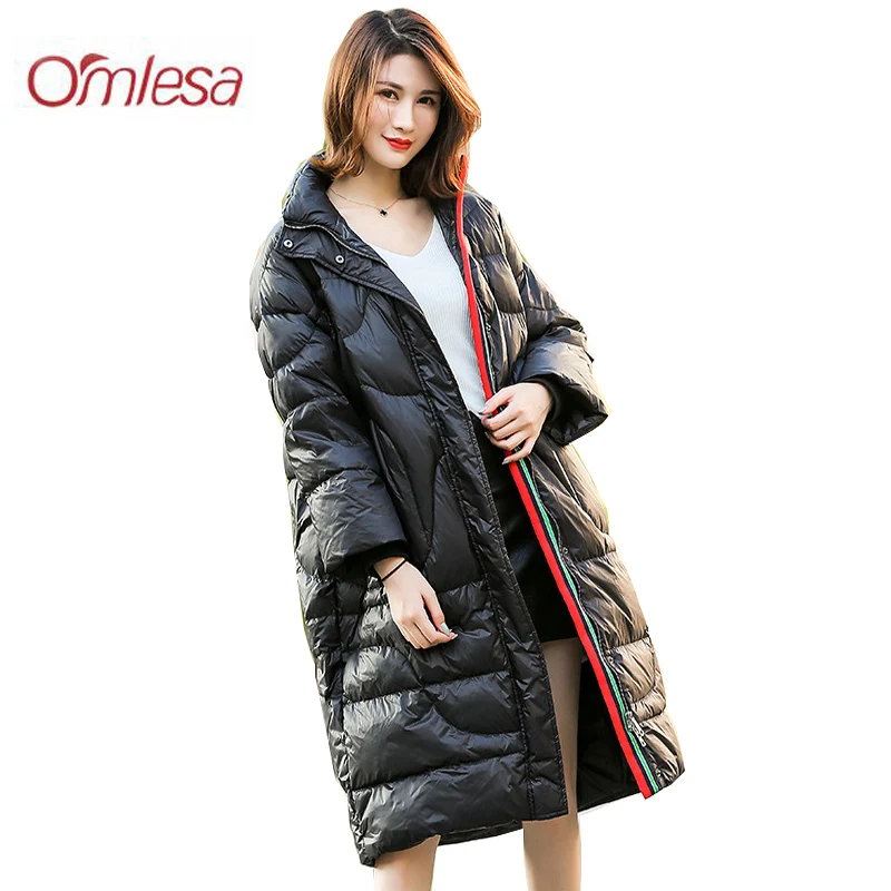 Фото OMLESA Long Down Jacket 2018 Winter New Ladies Casual Loose Long-sleeved White Duck Jackets Women Coat ZB347 Женская одежда OMLESA Long Down Jacket 2018 Winter New Ladies Casual Loose Long-sleeved White Duck Jackets Women Coat ZB347 Женская одежда