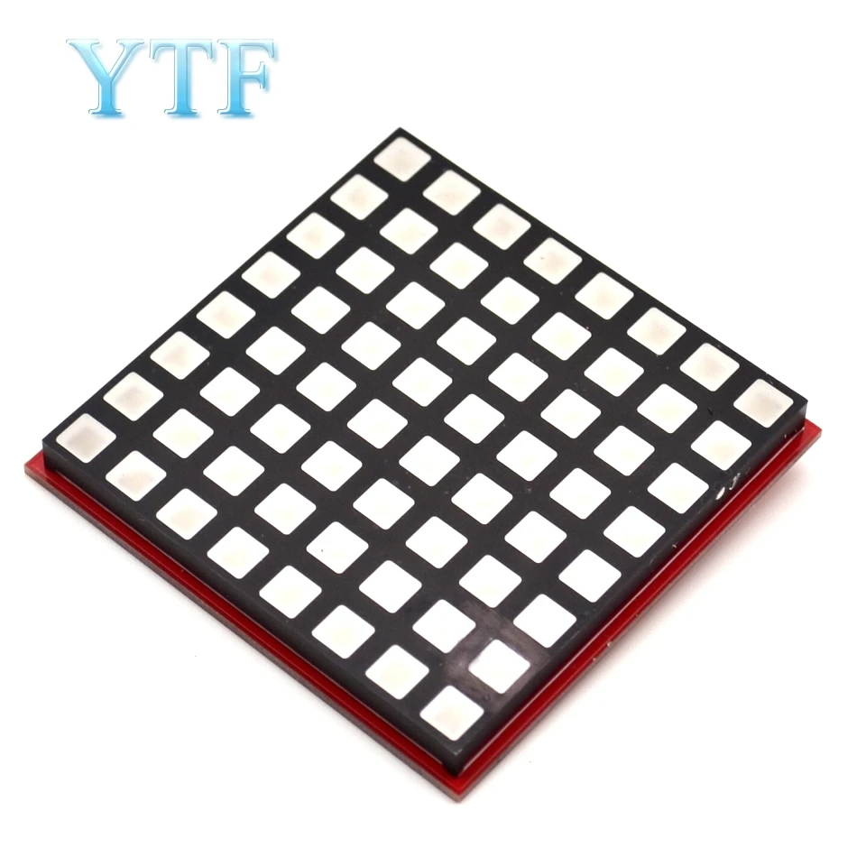 Полноцветная светодиодная точечная матрица Плата дисплея RGB 8*8 точечный