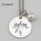 Вдохновляющие Подвески ручной штамповки с выгравированной подвеской на заказ ожерелье с цепочкой Handmad Jewelry,18 дюймов, 10 шт.лот, # LN2292