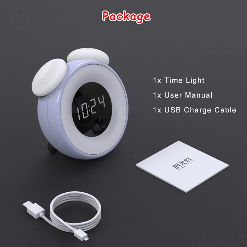 LED Sensor Time Clock Light USB Dimmer Alarm Novelty Sensing Desk Lamp Baby Kids Led Panel Mushroom Sense Lighting Drop Shipping | Лампы и