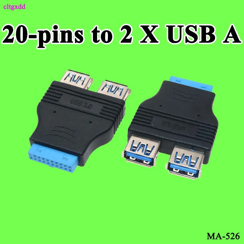 cltgxdd Dual Port USB 3.0 to Motherboard Mainboard Internal 20pin Header Adapter 20-pins 2 X A Female | Обустройство дома