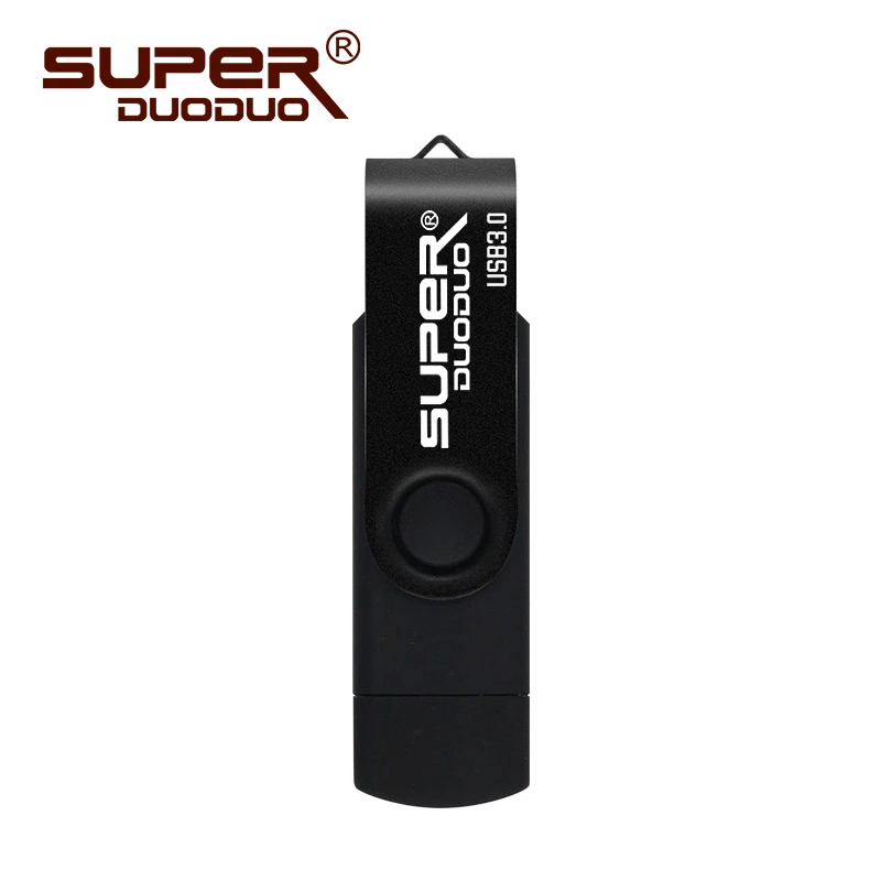 black Usb 3,0 OTG 64G флеш-накопитель USB флеш-накопитель 128 ГБ usb внешняя карта памяти флеш-накопитель 32 Гб 16 Гб микро usb флешка - Цвет: black