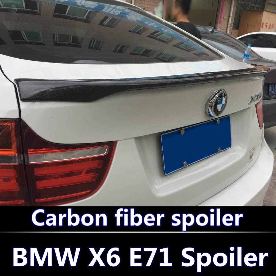 MP стиль для BMW X6 E71 спойлер из углеродного волокна 2008 2015 задний багажник крылья M