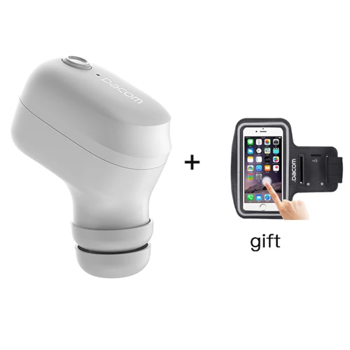 white earbud Dacom K8i Микро Мини Bluetooth гарнитура спортивные одиночные беспроводные наушники вкладыши бизнес наушники для детей женщин мужчин - Цвет: white earbud