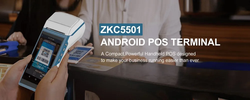 ZKC5501 Android POS NFC считыватель карт мобильный телефон оплата POS терминал Встроенный принтер