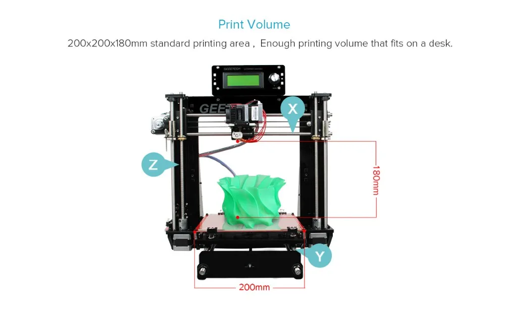 Geeetech Pro I3 3d принтер Толстая акриловая рамка Высокая точность Reprap Prusa LCD2004 GT2560 доска печать DIY наборы