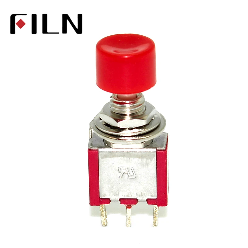 Красные вкл. (ВКЛ) маленькие тумблеры 3Pin 6 мм мини мгновенный автоматический