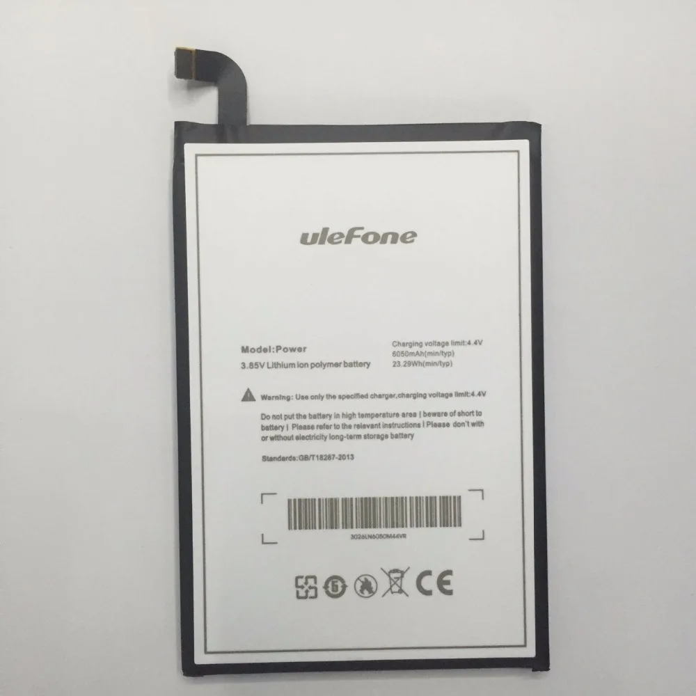 Новинка для ulefone запасная батарея 6050 мАч большая емкость литий ионная