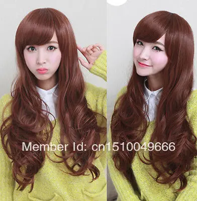Parrucca парик СВОБОДНЫЙ КОРАБЛЬ&gt&gt&gt Мода Женщин Длинные Волнистые Вьющиеся Волосы