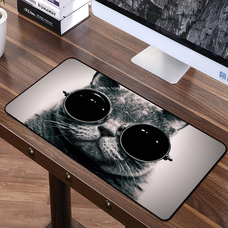 Игровой коврик для мыши QQQRGB 70*40 прекрасный в виде кошки Настольный защитный