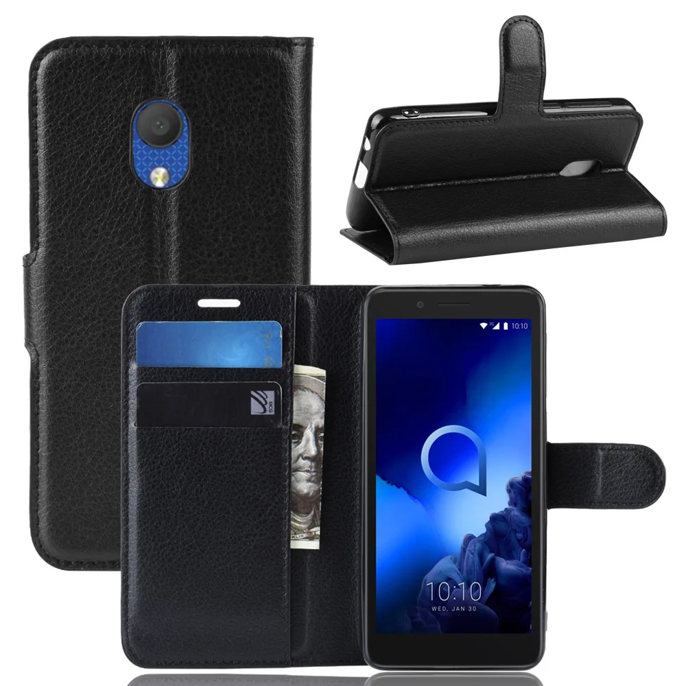 Чехол для Alcatel 1C 5003D 2019 Премиум чехол из искусственной кожи с отделениями карт