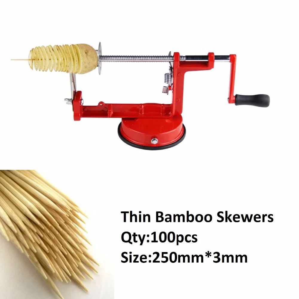 Нержавеющая сталь скрученная Картофельная ломтерезка спиральная фри резак +