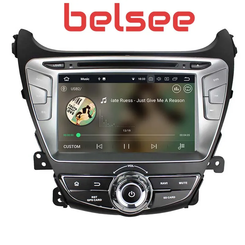 Головное устройство Belsee для Hyundai Elantra 2014 2015 android 8 0 IPS сенсорный экран Радио