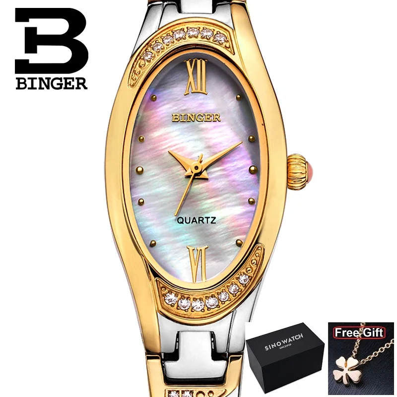 D SCG Plus -Original Швейцарский бренд BINGER, женские кварцевые часы с бриллиантами, женская форма с тонким дамским сапфировым корпусом, водонепроницаемые - Цвет: D SCG Plus -Original