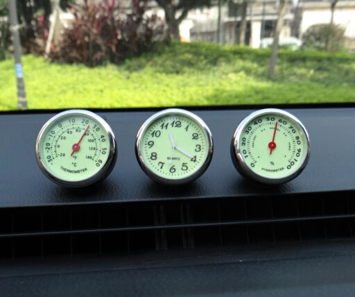 3 шт./лот креативные светящиеся кварцевые мини часы гигрометр и термометр