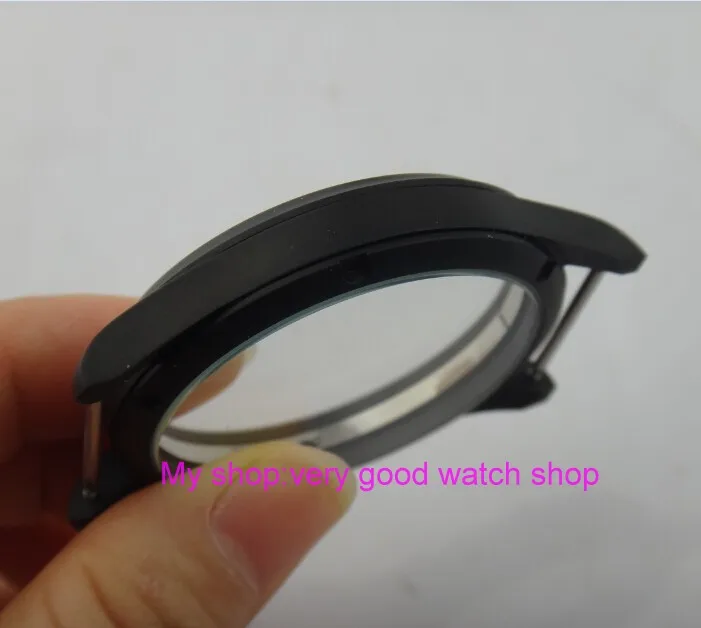 Чехол для часов с сапфировым стеклом 44 мм из нержавеющей стали 316L черным