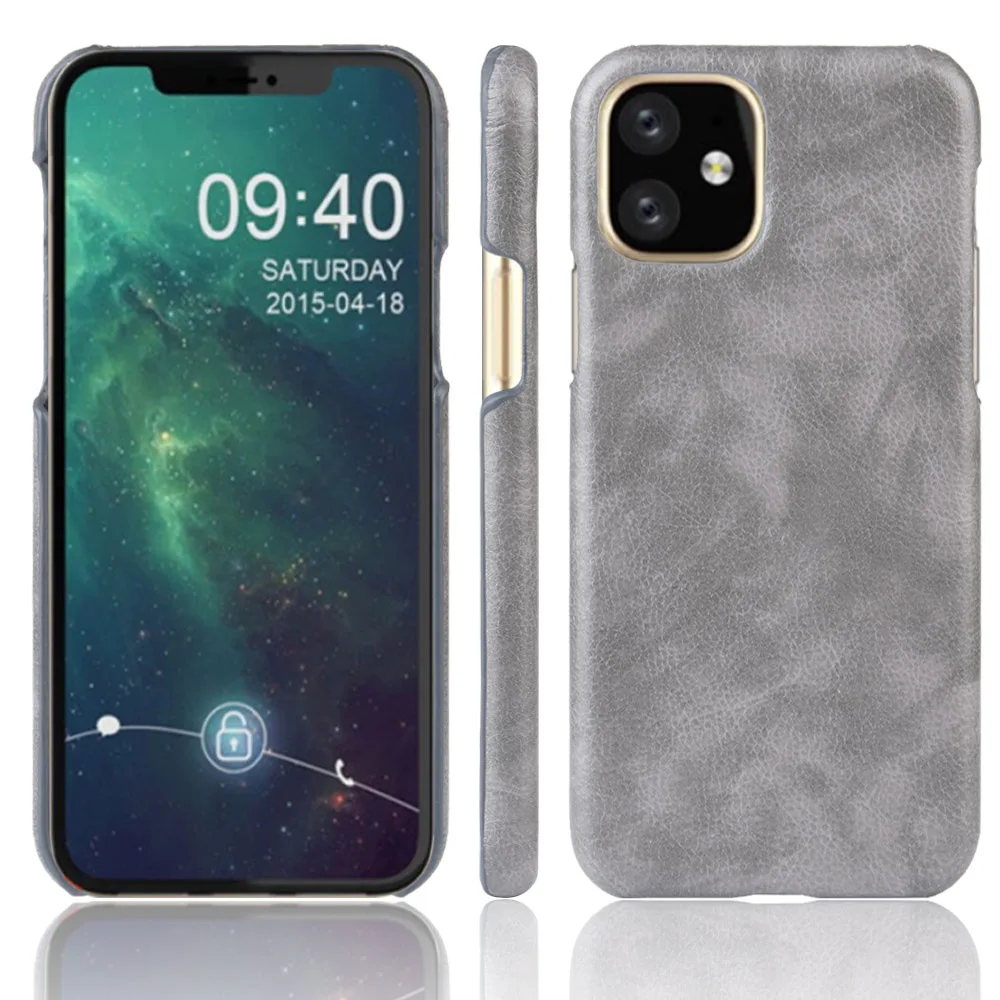 Противоударный Роскошный Жесткий Чехол из искусственной кожи для iPhone XI Max чехол