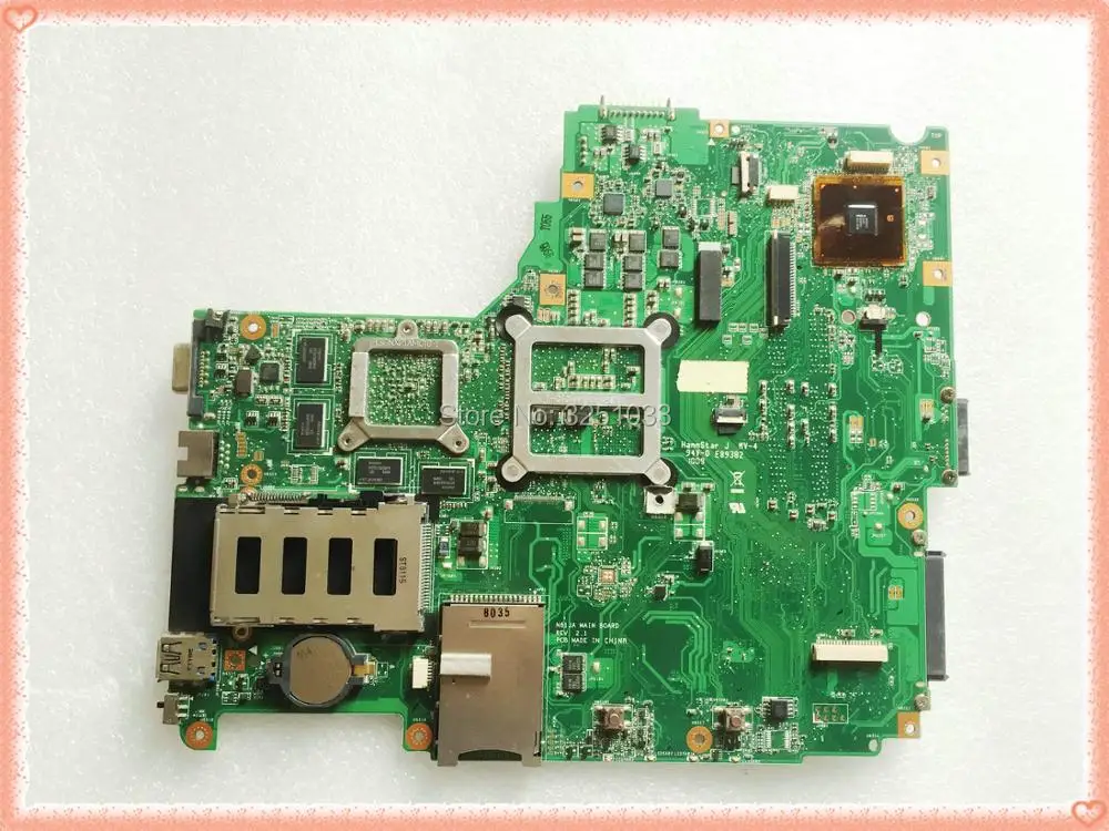 Материнская плата для ноутбука ASUS N61JA HM55 поддержка процессора i3 i5 REV2.1 бесплатная