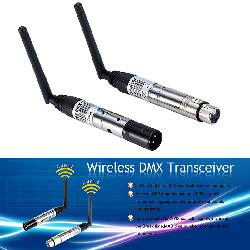 Серебряный цвет Ma Светодиодный MX512 DMX Dfi DJ Беспроводная система передатчик и приемник 2,4 г для Светодиодный сценический светильник светодиодный светильник 500 м контроль