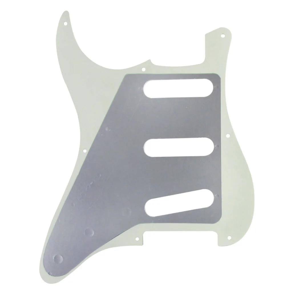 FLEOR цвета слоновой кости 3Ply 8 отверстий SSS ST гитары с одной катушкой крышки