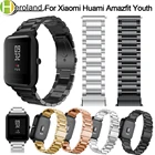Ремешок для Xiaomi Huami Amazfit Bip Youth Smart Watch 20 мм браслет на запястье для Huami Bip BIT Lite металлический ремешок из нержавеющей стали