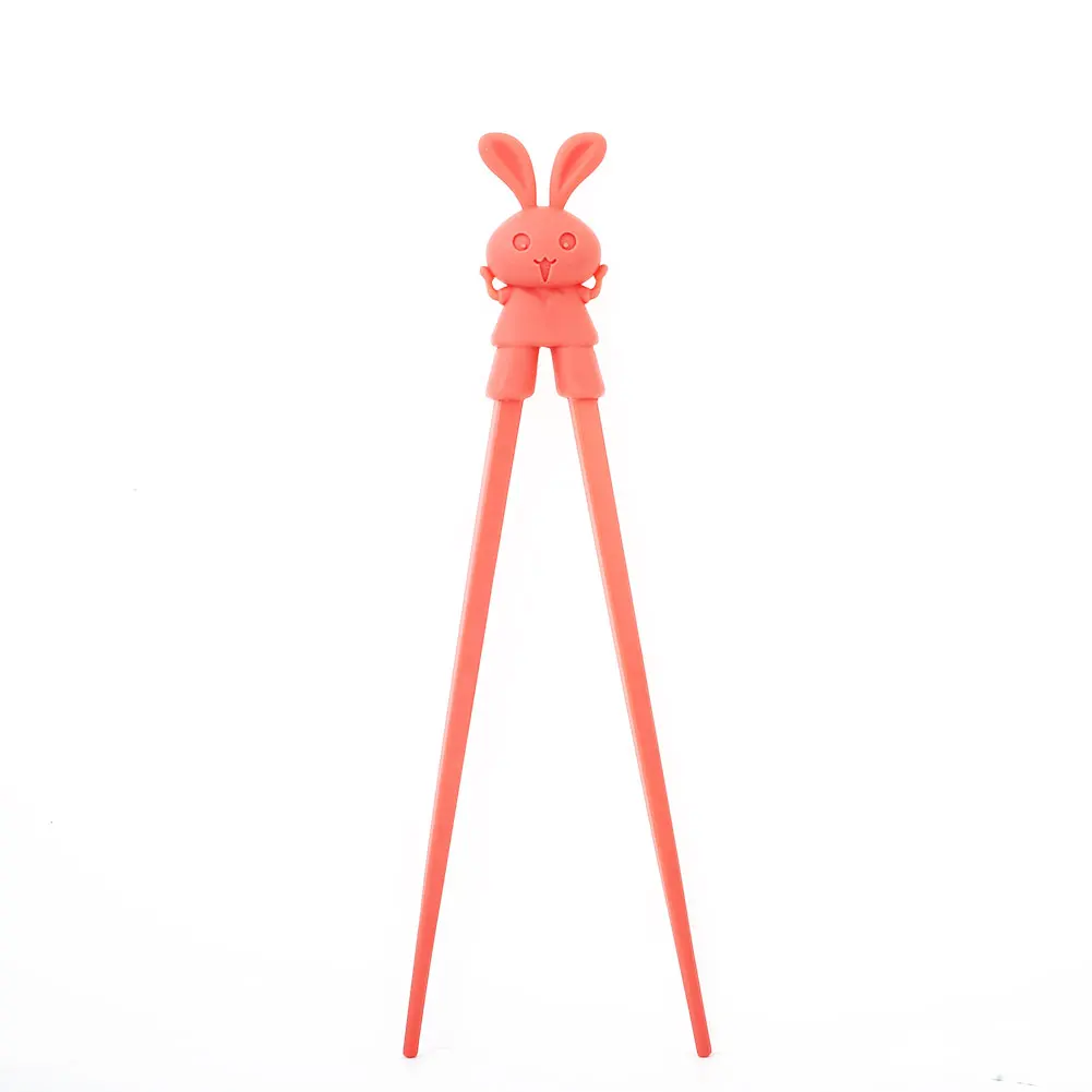 watermelon red Детские палочки для еды с кроликом из мультфильма Стиль начинающих Еда еда инструмент легко Применение - Цвет: watermelon red
