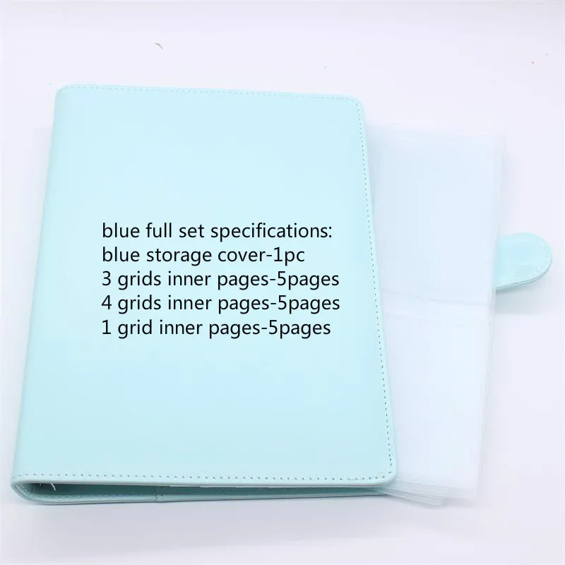blue full set Ksccraft DIY Скрапбукинг режущие штампы трафарет для хранения книга Коллекция альбом Обложка держатель - Цвет: blue full set