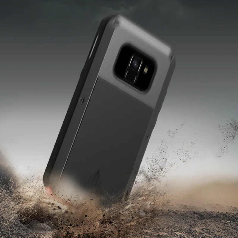 Для Samsung Galaxy A8 Plus 2018 чехол противоударный 360 полностью металлический каркас Gorilla